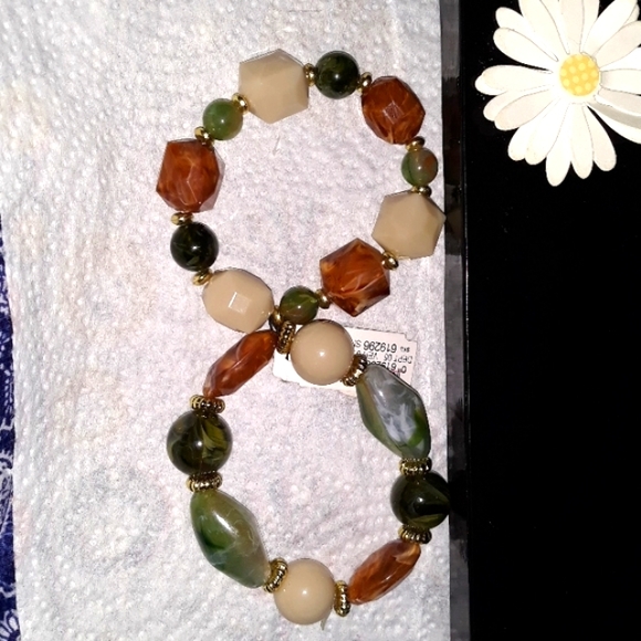 Natural Stone Bracelet  Earth friendly natural stone stretchy  Fashion Bracelet… - Picture 1 of 6